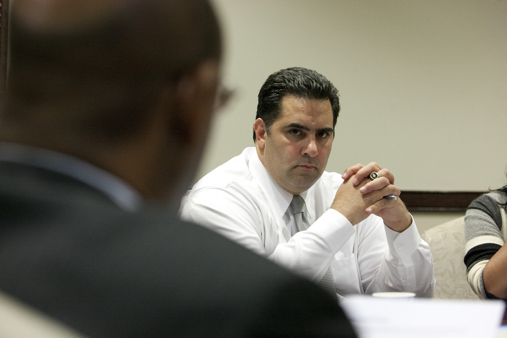Deputy Mayor Richard Negrin during a meeting with the Mayor ahead of a November 2010 appearance on NBC’s Meet The Press. 