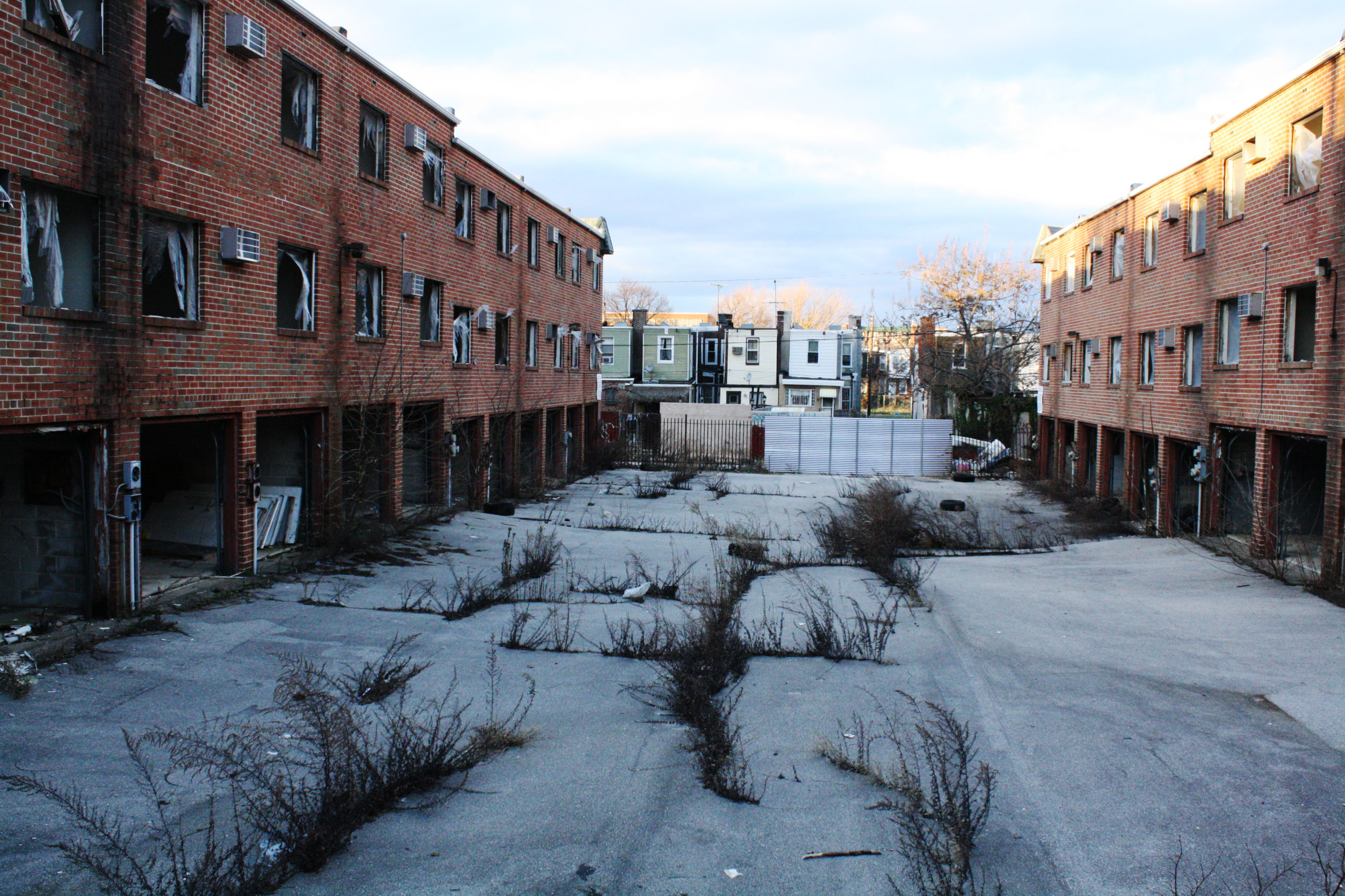 Aspen Village, a vacant development in West Philadelphia. Photo by Ashley Nguyen.