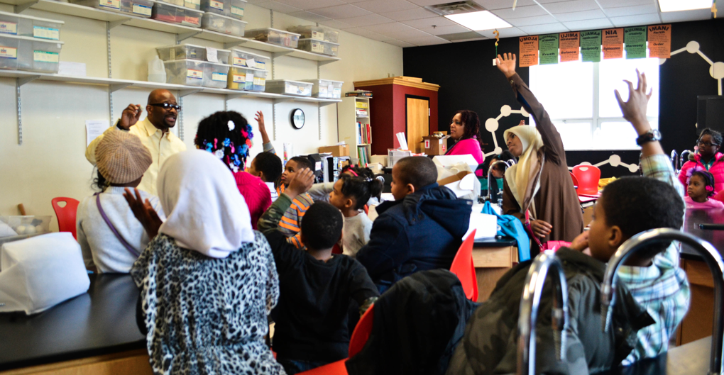 Students in the STEMnasium Program near Overbrook in West Philly. Photo by Julie Smith for Technically Philly.