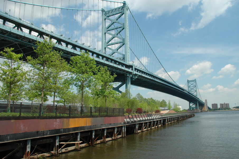 The revitalization of the Delaware River Waterfront is one example of a city planning project that could benefit from Plans in a Box.