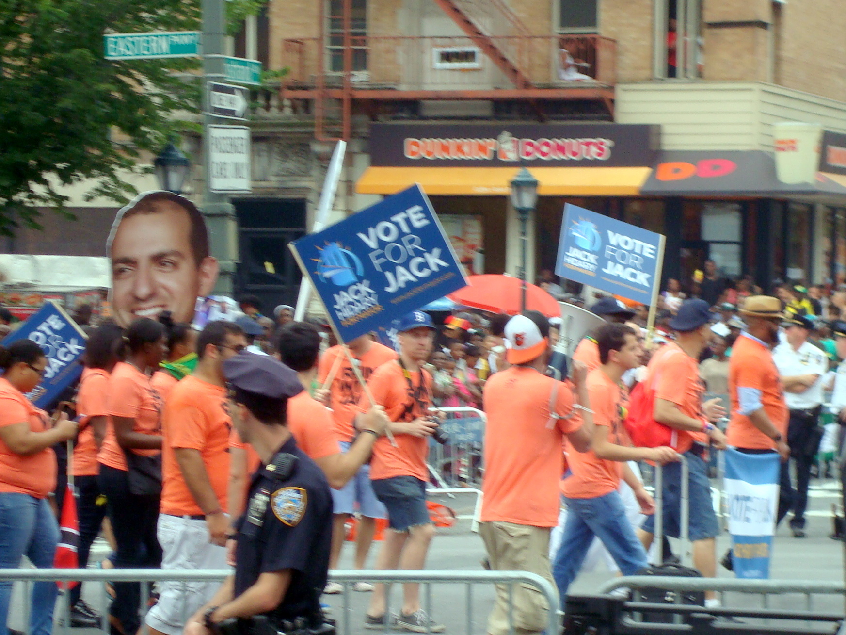 Hidary’s campaign joins other mayor hopefuls by walking the West Indian Day Parade in Crown Heights on Labor Day