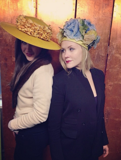 HatCovet founders Chelsea Irwin (left) and Natalie Mackey at a photoshoot at Denise Fike Studios.