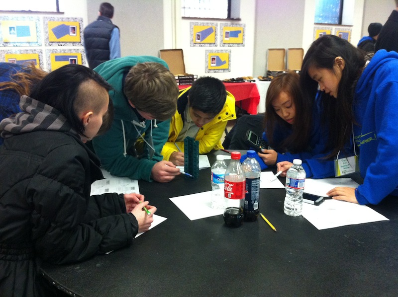 Student teams went head to head at the January 2014 Philadelphia Engineering/Math Challenge.