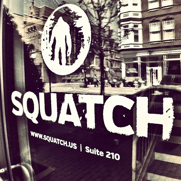 The door to Squatch’s Wilmington HQ.