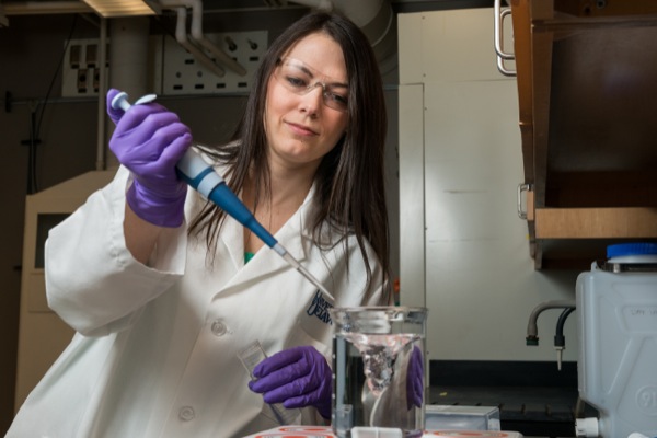 Emily Day, a University of Delaware assistant professor in the biomedical engineering program, is leading one of the state’s most advanced cancer research initiatives.