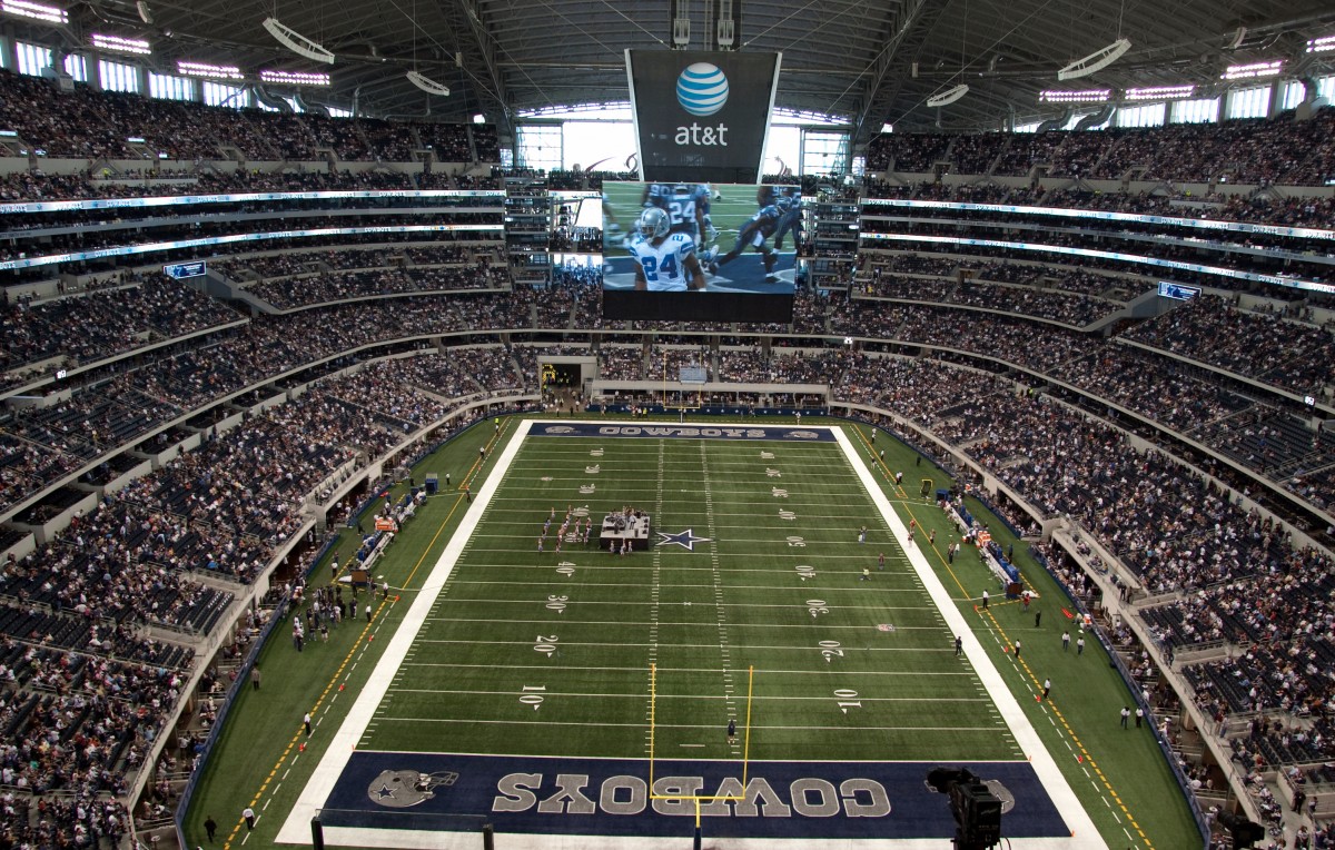 Inside AT&T Stadium, home of the Dallas Cowboys.