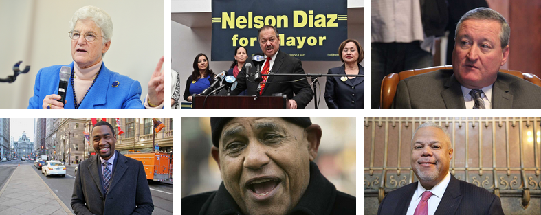Six leading Democratic mayoral candidates.