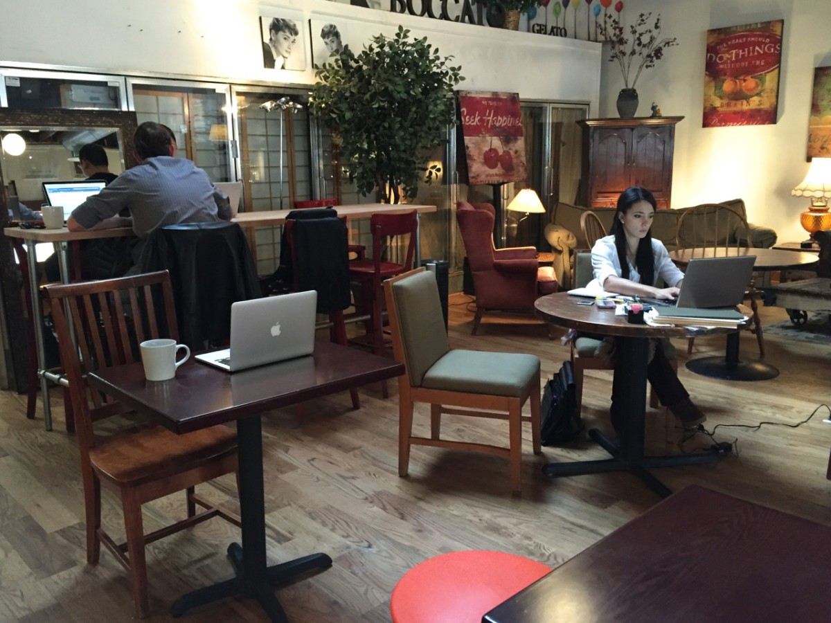 Cowork Cafe is located inside the Boccato coffee shop.