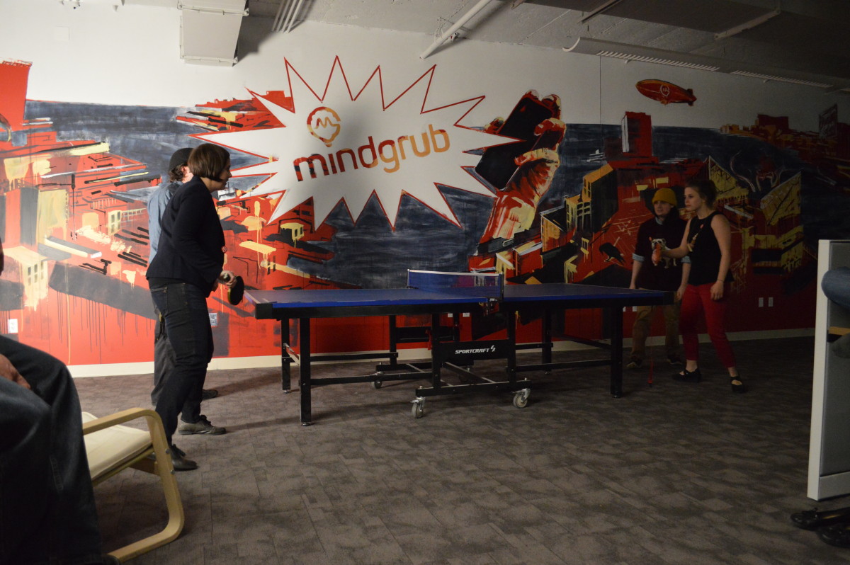 Ping-pong at Mindgrub HQ in 2015.