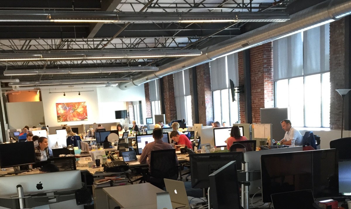 Inside Clutch’s 7,500-square-foot office in the Ambler Boiler House.