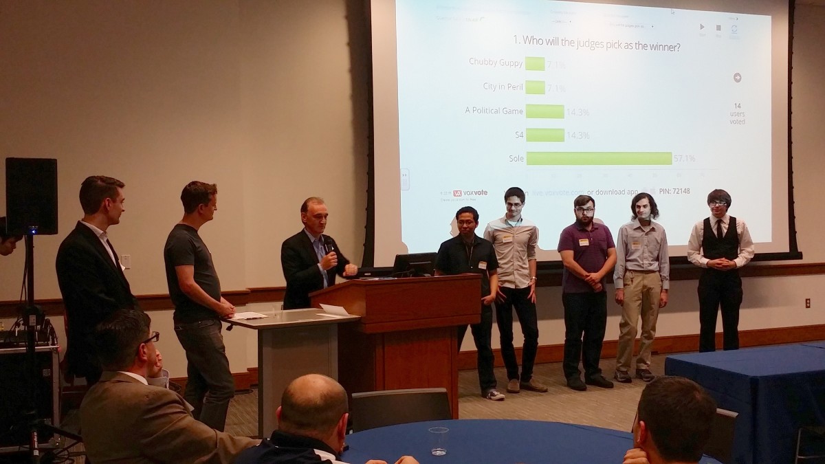 At Drexel’s Entrepreneurial Game Studio Pitch Competition, all of the teams were praised for their games’ takes on mobile gaming genres.