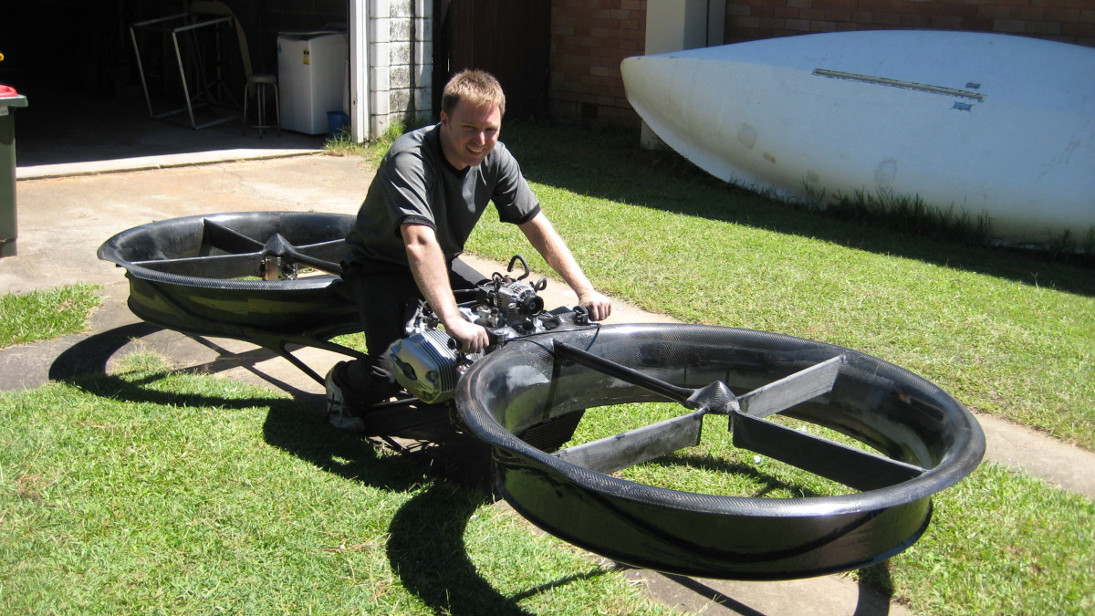 A hoverbike prototype.