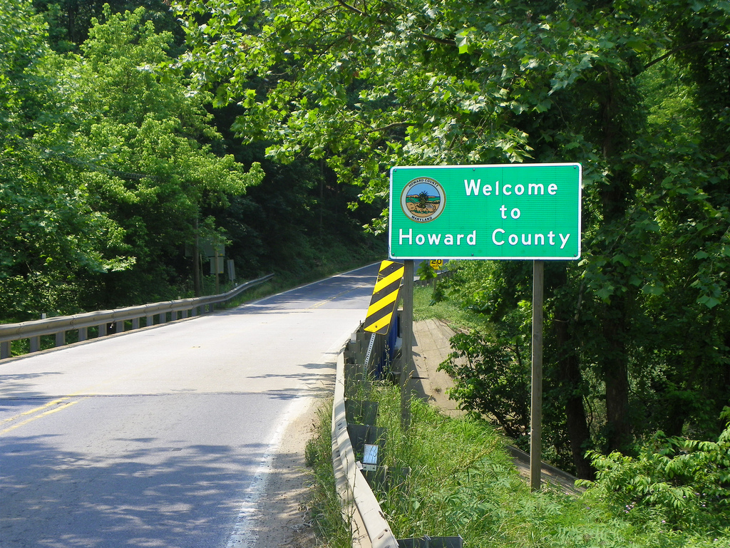 Now entering Howard County, Maryland.