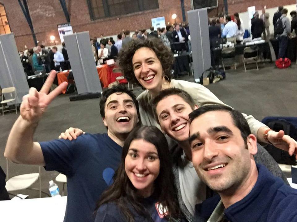 Some of the PeopleLinx crew at Philly Tech Week 2015’s Entrepreneur Expo. VP of Product Development Amaya Capellan is at the top.