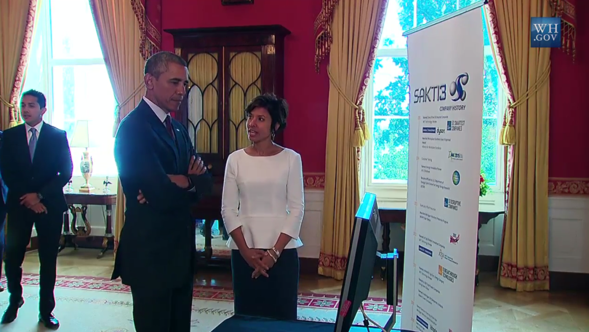 President Barack Obama met with entrepreneurs at the White House. (Screenshot via YouTube)