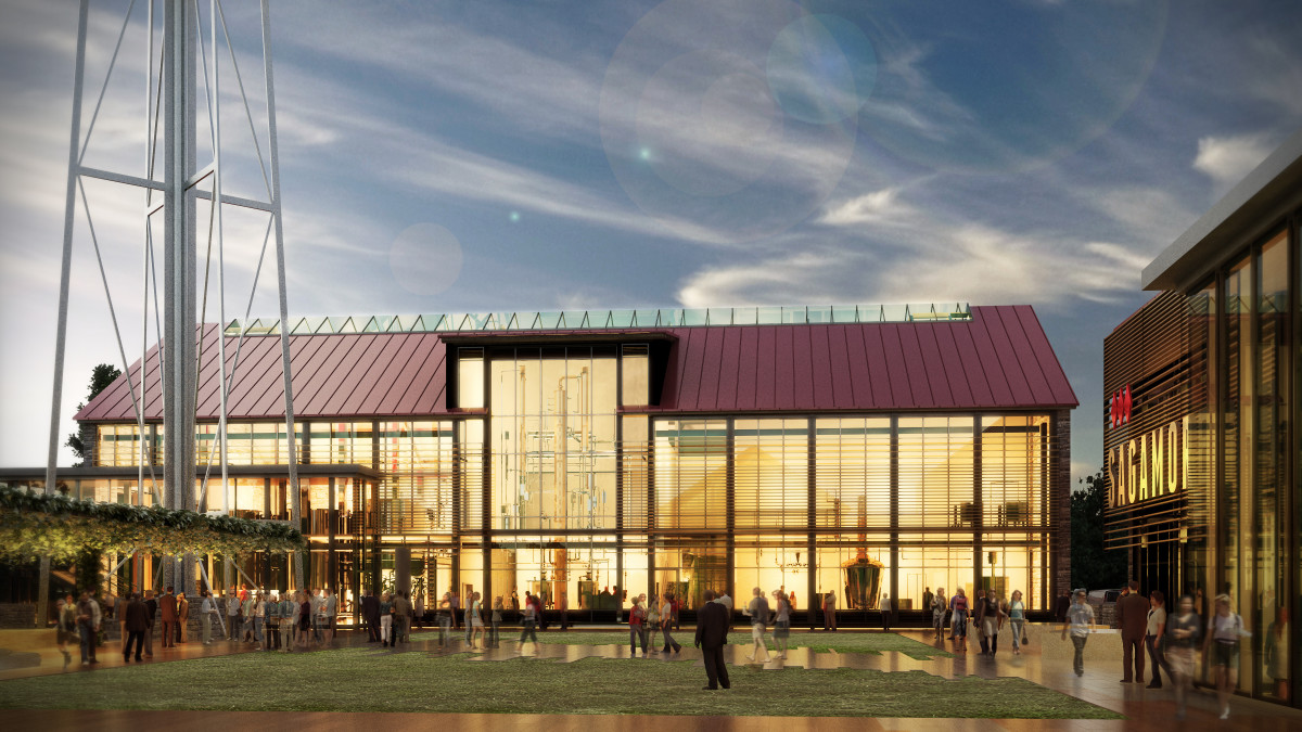 A rendering of the forthcoming Sagamore Spirit building.