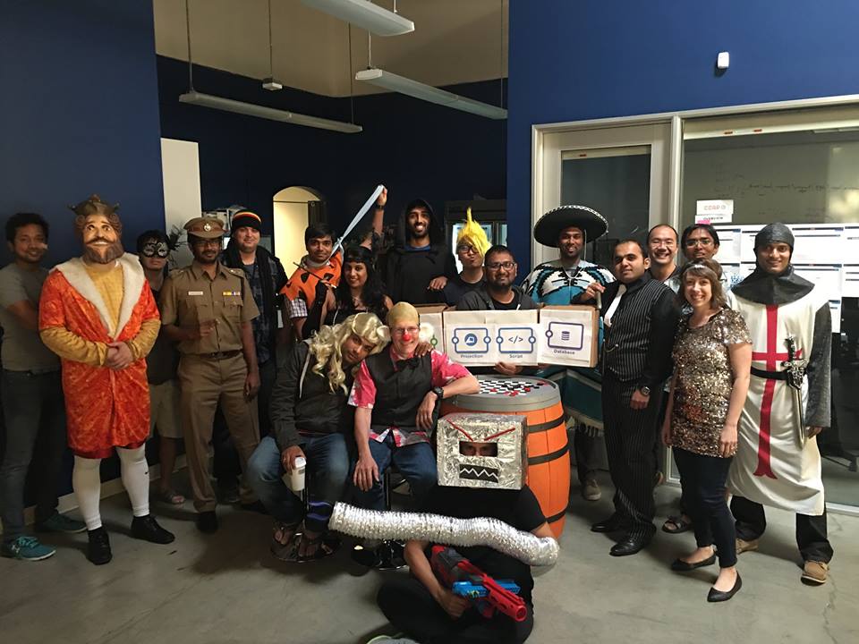Some of the Cask team on Halloween.
