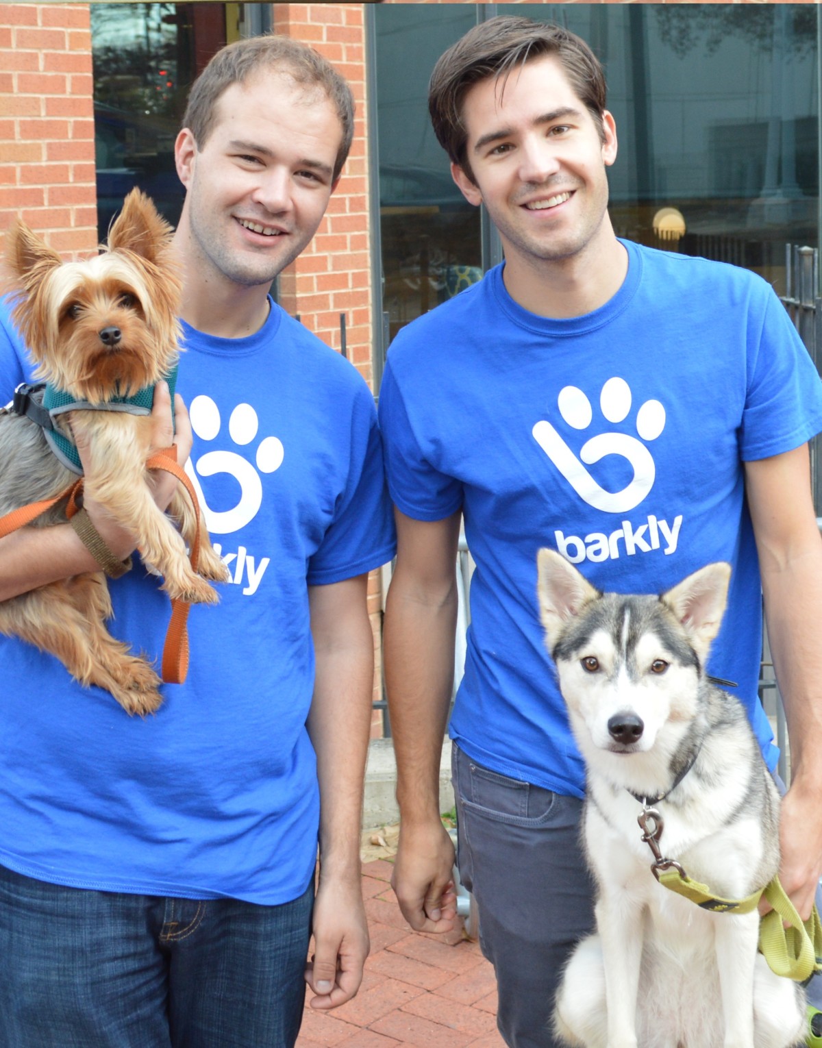 Barkly cofounders Chris Gonzalez and Dave Comiskey (and their dogs).