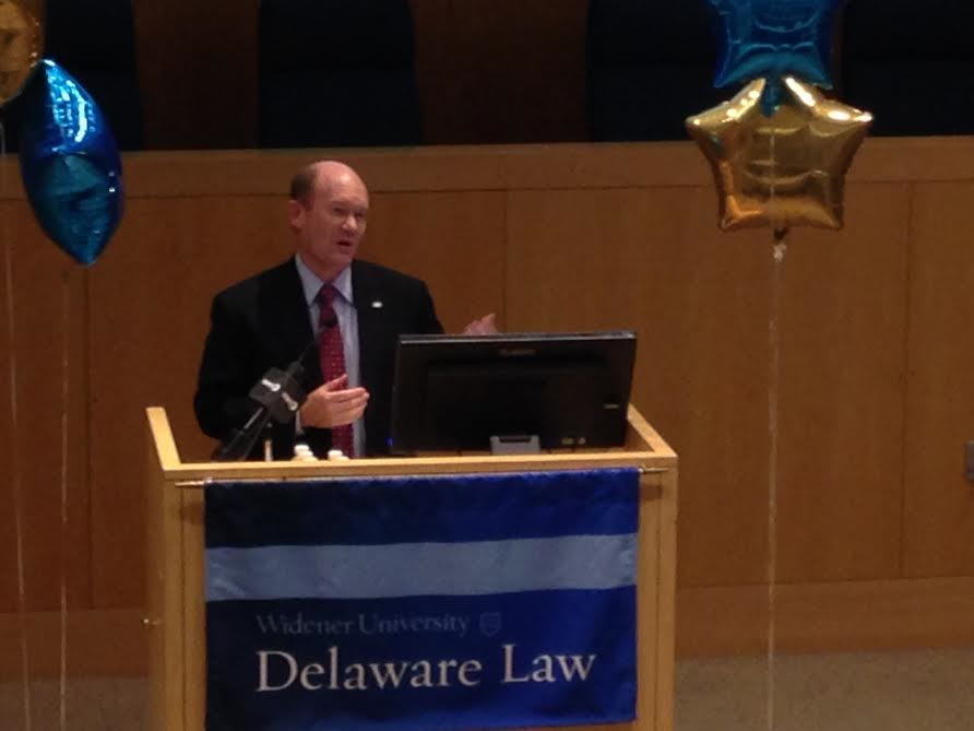 Sen. Coons unveils the Delaware Patent Pro Bono Program.