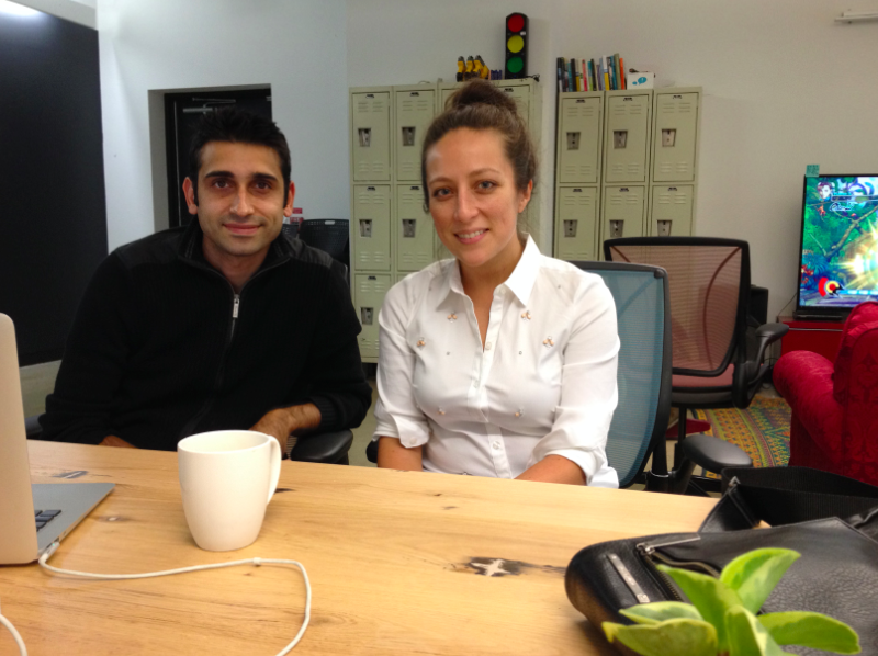 SocialLadder cofounders Raavi Iqbal and Alana Bly at CityCoHo, October 2014.