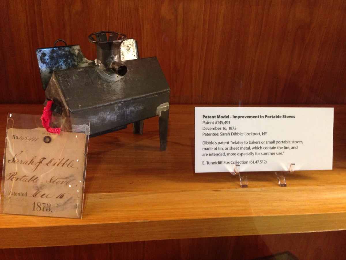 A patent model of a portable stove from 1873.