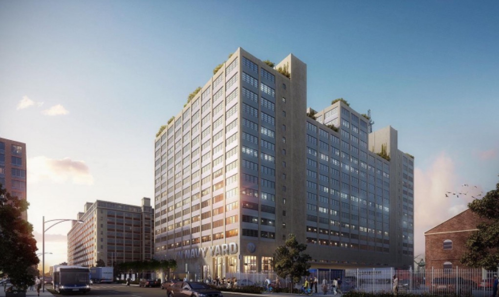A rendering of Building 77 at the Navy Yard.