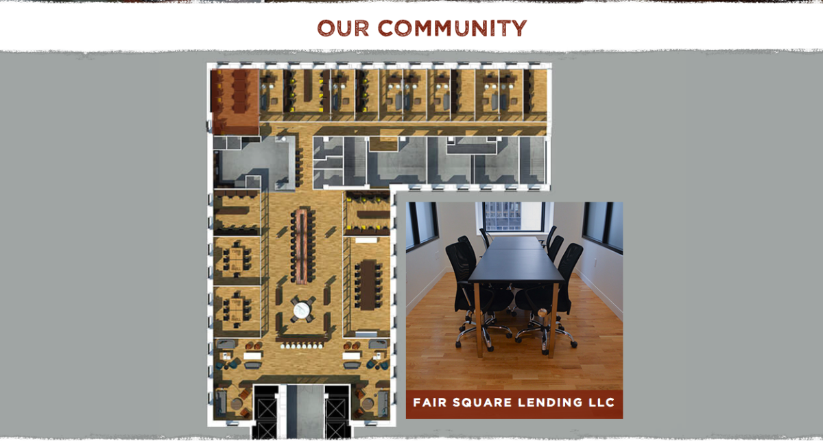 Looks like Fair Square Lending LLC snagged the corner office.