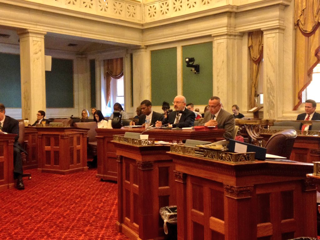 CIO Charles Brennan (center) flanked by deputy CIO Ray Hayling (left) and CFO Chris Donato at the Office of Innovation and Technology’s budget hearing in City Council.