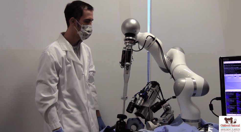 JHU's Smart Tissue Automation Robot (STAR). (Photo courtesy of Johns Hopkins)