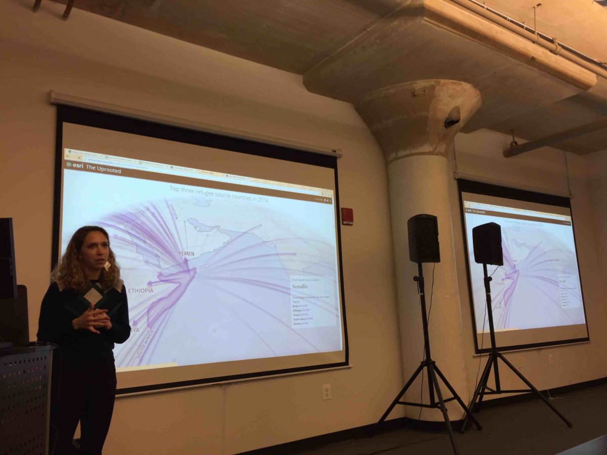 Laurie Dafner talks about Esri’s Story Maps during Philly Tech Week 2016.