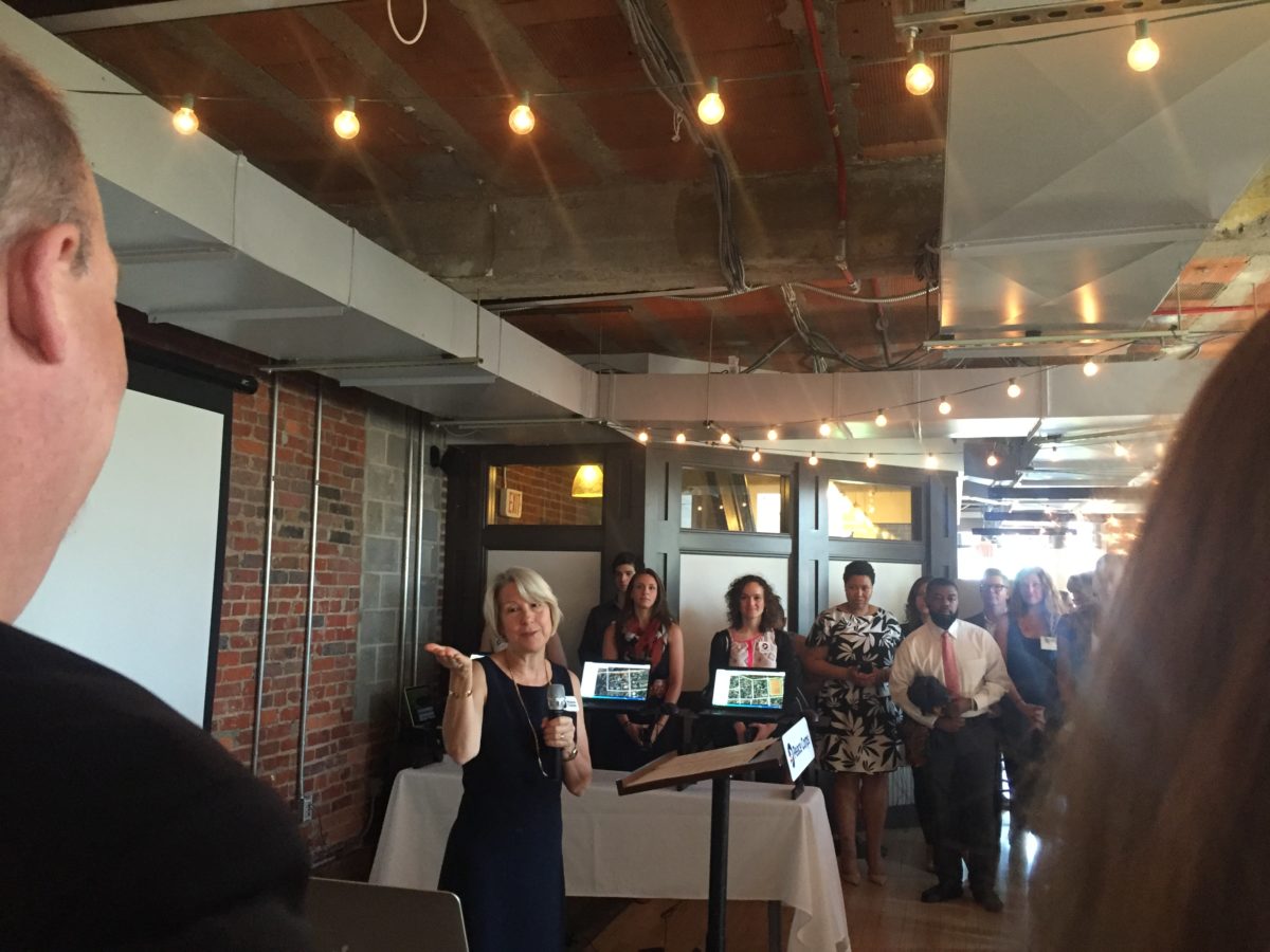 Peace Corps director Carrie Hessler-Radelet speaks during the event on Wednesday. (Photo by Tajha Chappellet-Lanier)