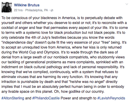 Philly Youtuber Wilkine Brutus on Facebook.