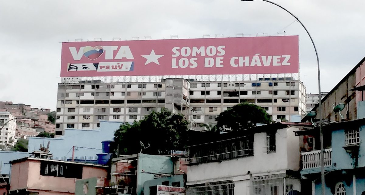 Pro-government billboards blanket Caracas, Scull said.
