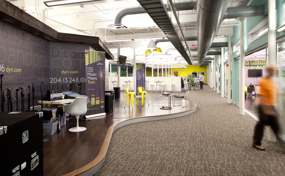 Inside Dyn's office in Manchester's "Silicon Millyard." 