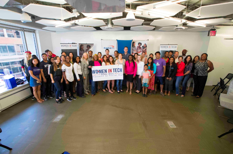 Attendees and participants at #WITDemoDay.