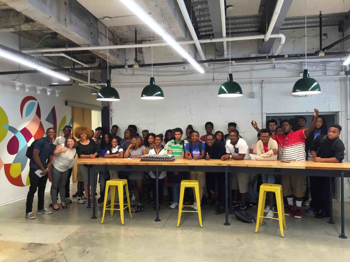 Code in the Schools’ CodeWorks summer bootcamp class on their last day in 2016.