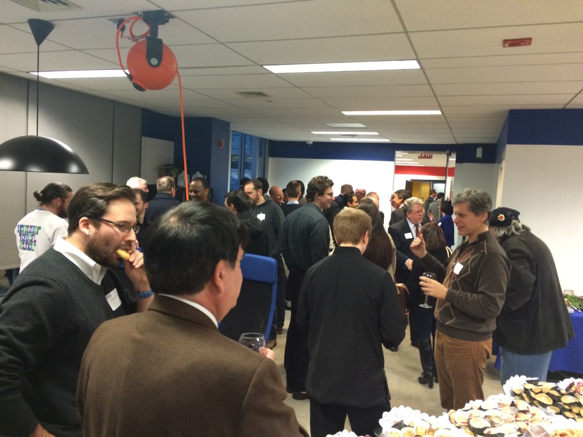 The crowd at 1313 Innovation during its 2015 launch event.