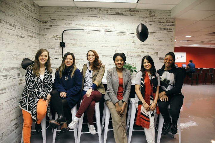 Some of Brooklyn’s female founders: Sara Maag, Jennifer Lee, Sam Frons, Ebonique Ellis, Aneri Shah, Zuley Clarke.