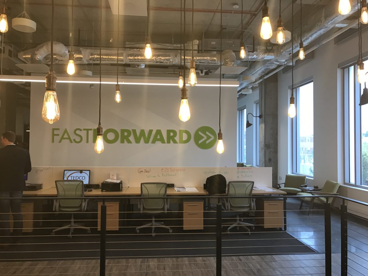 Inside FastForward 1812, an East Baltimore-based incubator home that is based in East Baltimore.