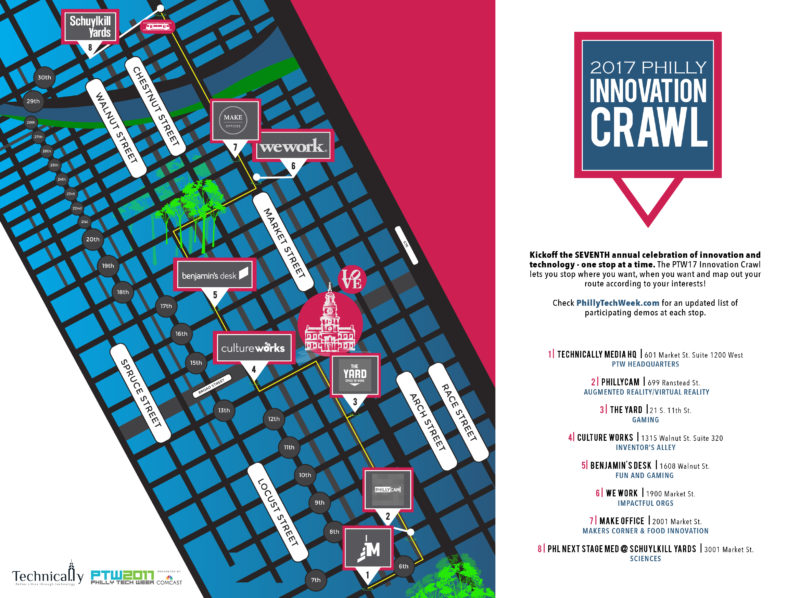 Peep the official PTW17 Innovation Crawl Map.