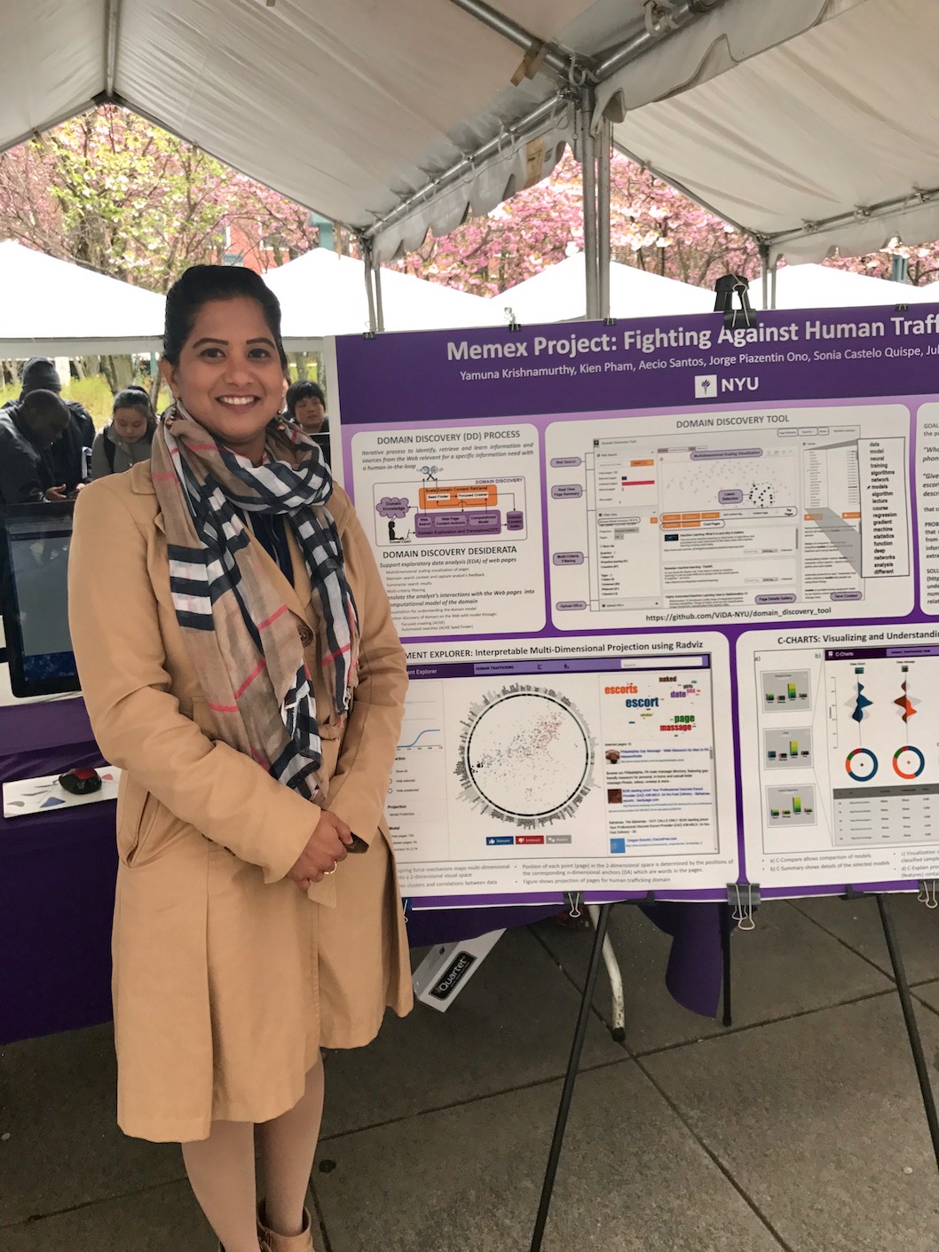 Yamuna Krishnamurthy, a research associate in computer science at Tandon, is working on a DARPA-funded project to combat human trafficking.