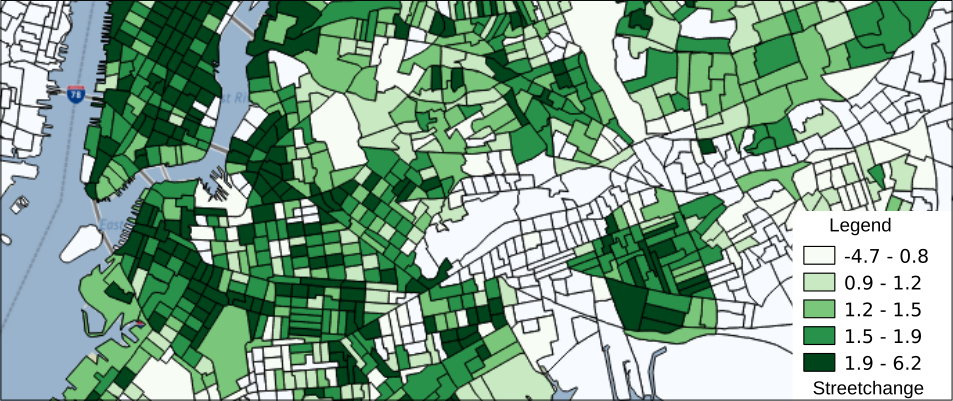 A map of where Brooklyn's streets have changed.