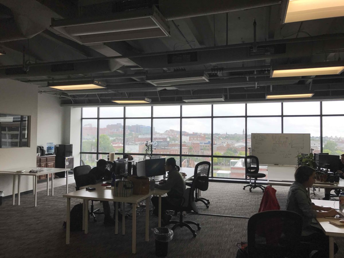 Baltimore is backdrop at Tissue Analytics’ Inner Harbor office.