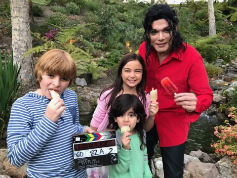 Actors from the Michael Jackson Lifetime biopic enjoying Summer J. pops. (Courtesy photo)