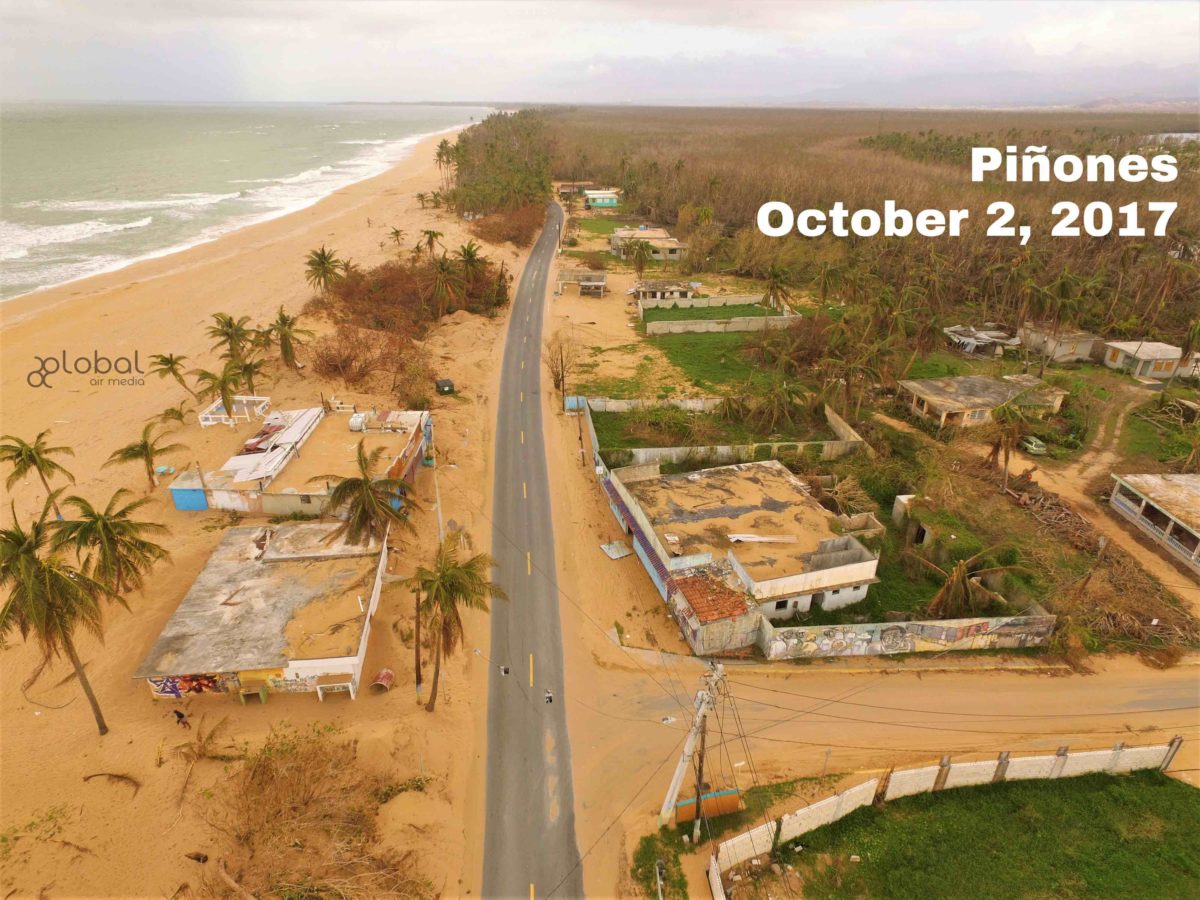 Global Air Media’s drone view of Hurricane Maria damage in Puerto Rico. 