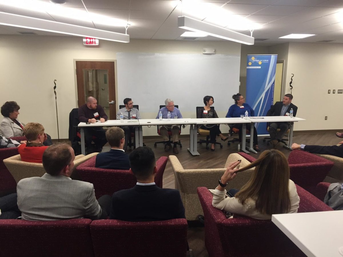 Delaware business reporters convened for a Tech Talk panel at the Hub