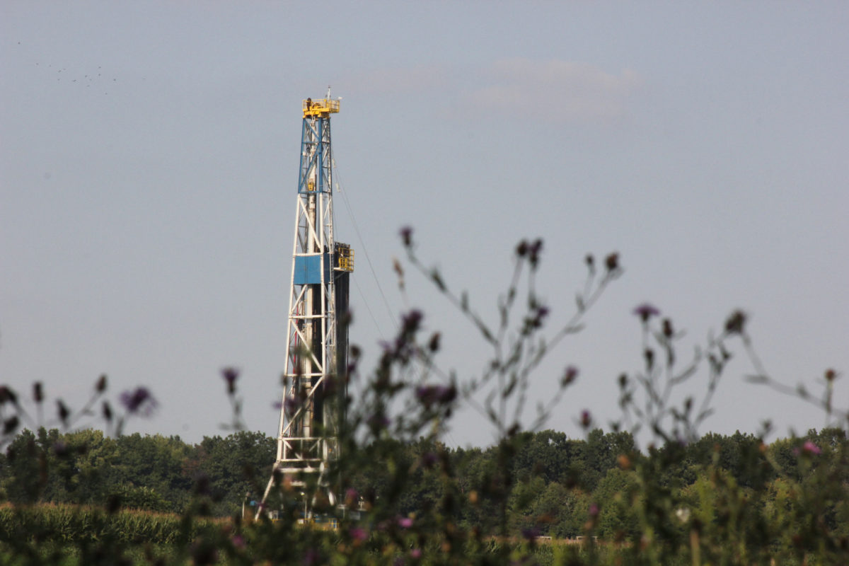 Marcellus Shale gas well in Lawrence County, Pa. 