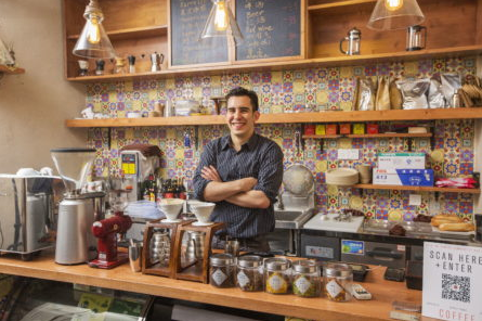 Sebastian Martin, the owner of Cambio Coffee, is a LearnServe alum. (Courtesy photo)