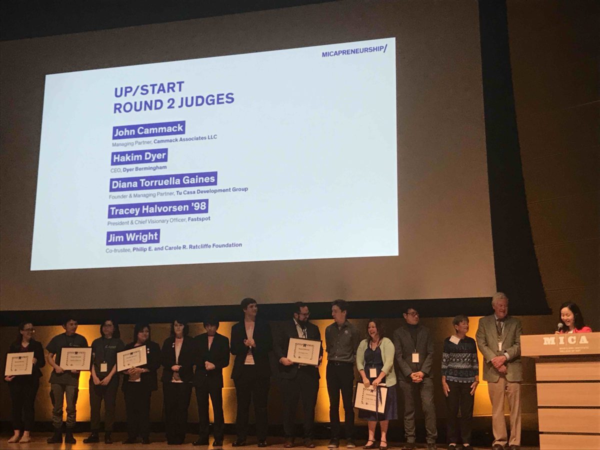 The award winners at MICA Up/Start 2018.