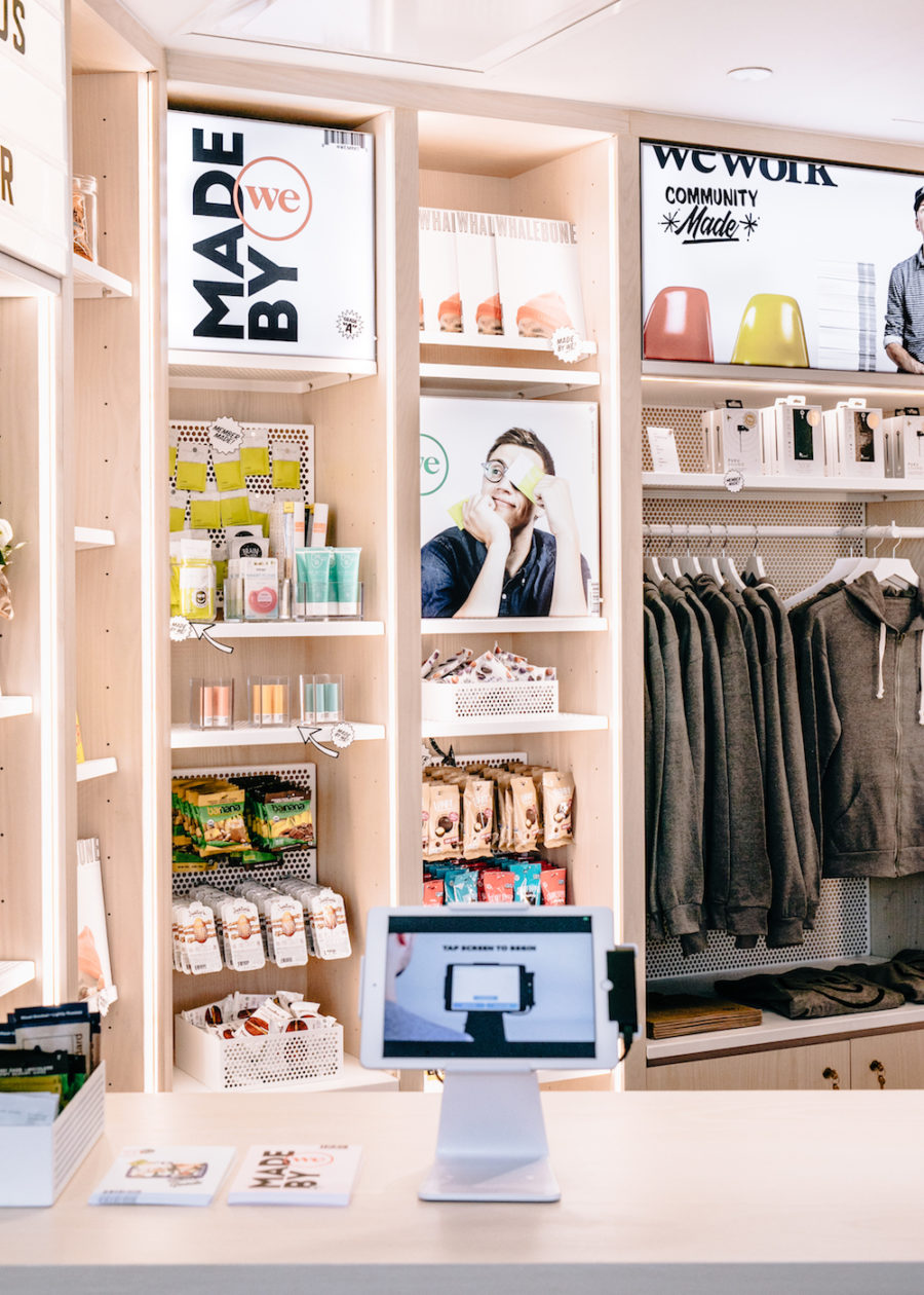 WeMRKT is a pop-up store *for* WeWork members, featuring some products *from* WeWork members.